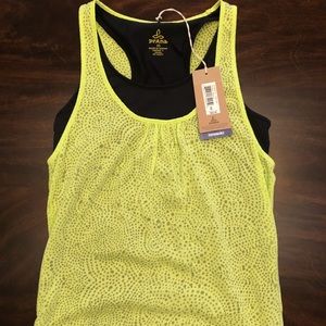 Prana lime green performance tank